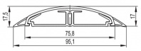 Напольный канал 75*17 G CSP-N, серый ДКС (кор. 16м)