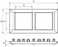 Рамка-суппорт "Avanti" для "In-liner Front", белый, 2 модуля